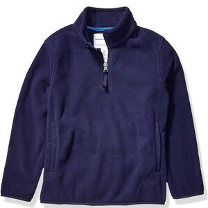 Boy Kids Amazon Essentials Navy Fleece Pullover With Half Zip